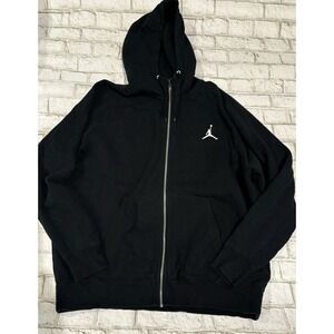 Nike Air Jordan Black All Day Fleece Hoodie Full Zip Sweatshirt 436425-010 2XL